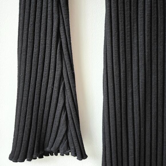 Simon Miller NEW Ribbed Black Dress Flare Sleeves Womens Size XL NWT Bodycon - Picture 12 of 16